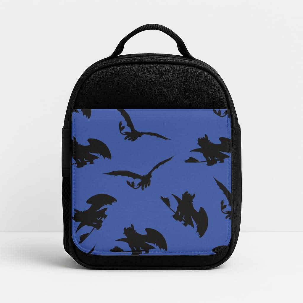 Dragon Silhouettes Pattern Insulated Lunch Bag