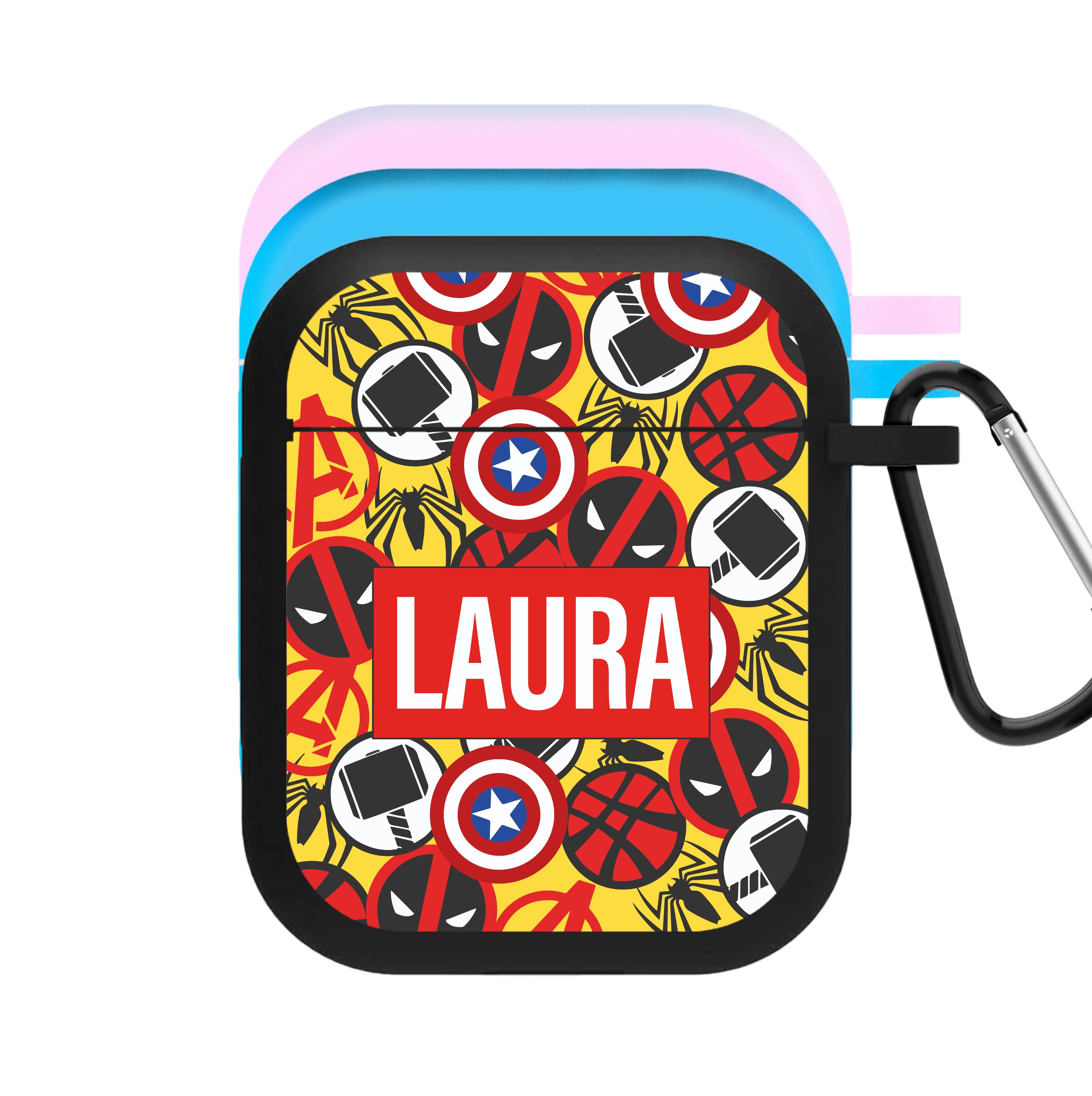 Collage - Personalised Superhero Comic AirPods Case