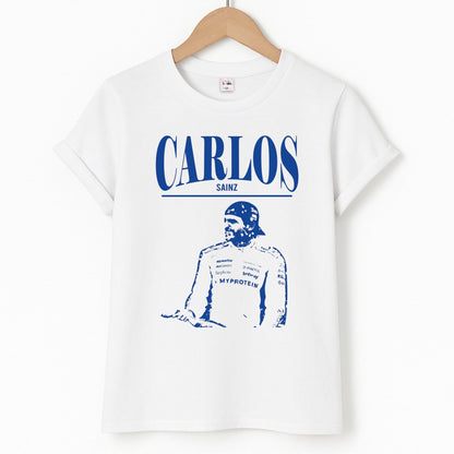 Carlos White And Blue Unisex T-Shirt