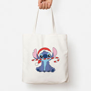 Cute Blue Alien Candycane Tote Bag 1