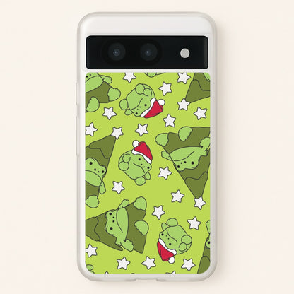 Christmas Frogs And Stars Plush Pattern Google Pixel 8a Case