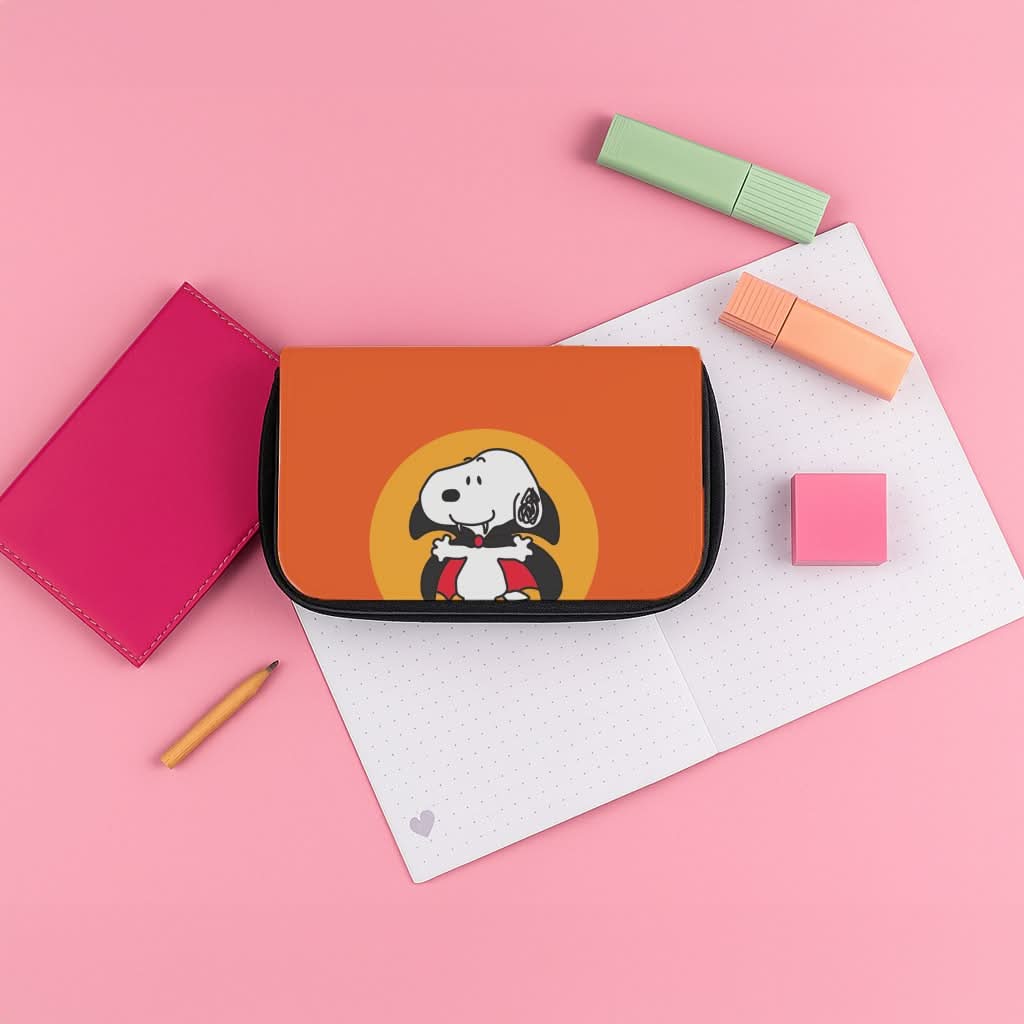 Cartoon Beagle Vampire Pencil Case