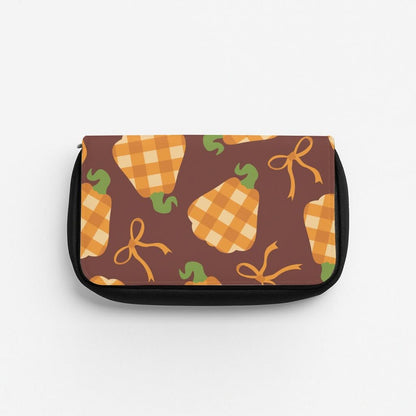 Tartan Pumpkins And Bows Pattern Pencil Case