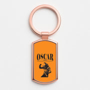 Oscar Orange And Black Luxury Keyring 4