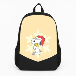 Christmas Cartoon Beagle And Bird  Backpack