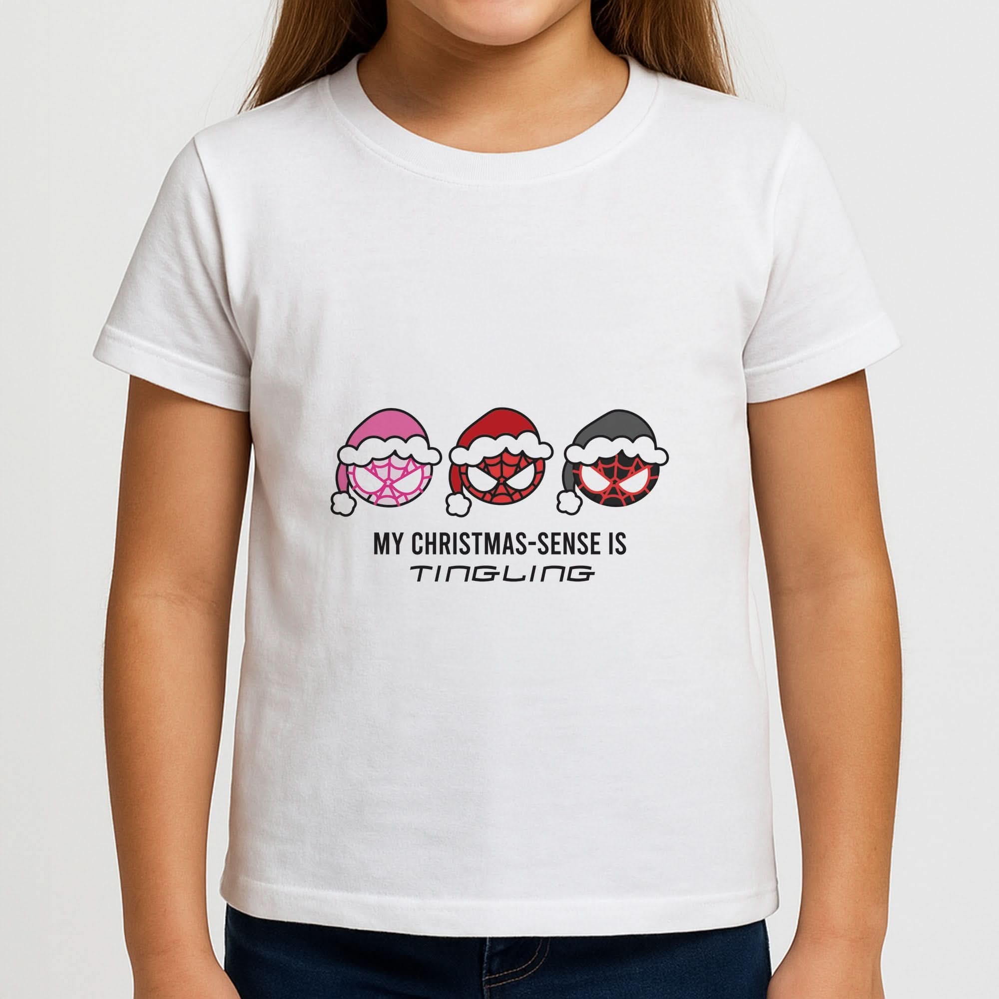 Spider Hero Christmas Sense Girls T-Shirt