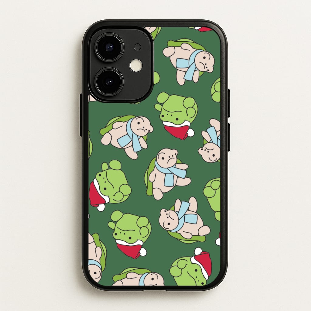 Grumpy Christmas Plushies Pattern iPhone 12 / 12 Pro Case
