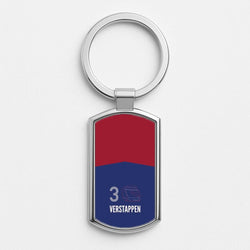 Verstappen Helmet 2026 Silver Metal Keyring