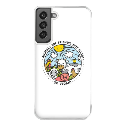 Animals Are Friends, Not Food - Vegan Phone Case