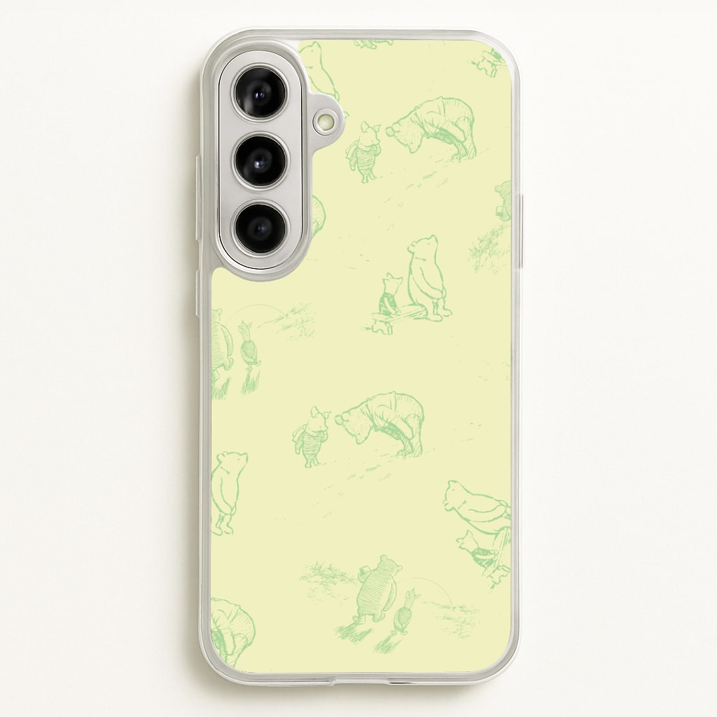 Sketched Winnie Pattern Galaxy A56 Case
