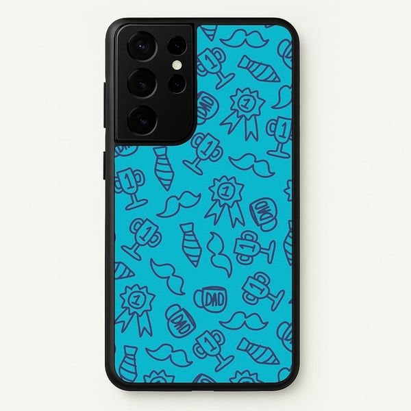 Dad Doodles Pattern Galaxy S21 Ultra Case