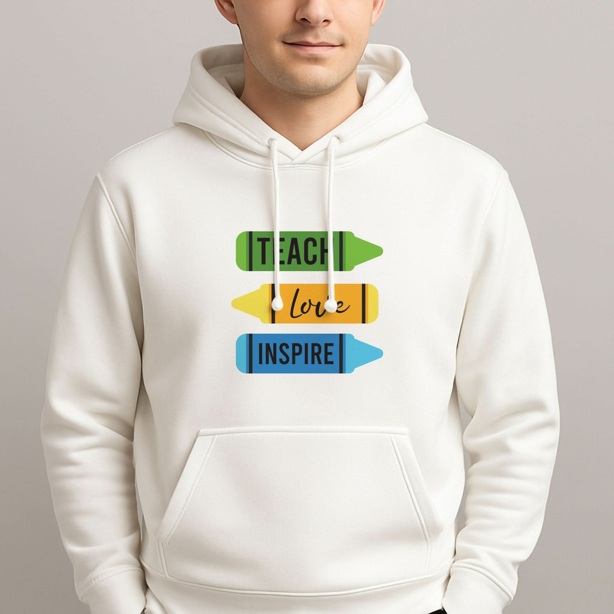 Teach, Love, Inspire Mens Hoodie