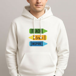 Teach, Love, Inspire Mens Hoodie