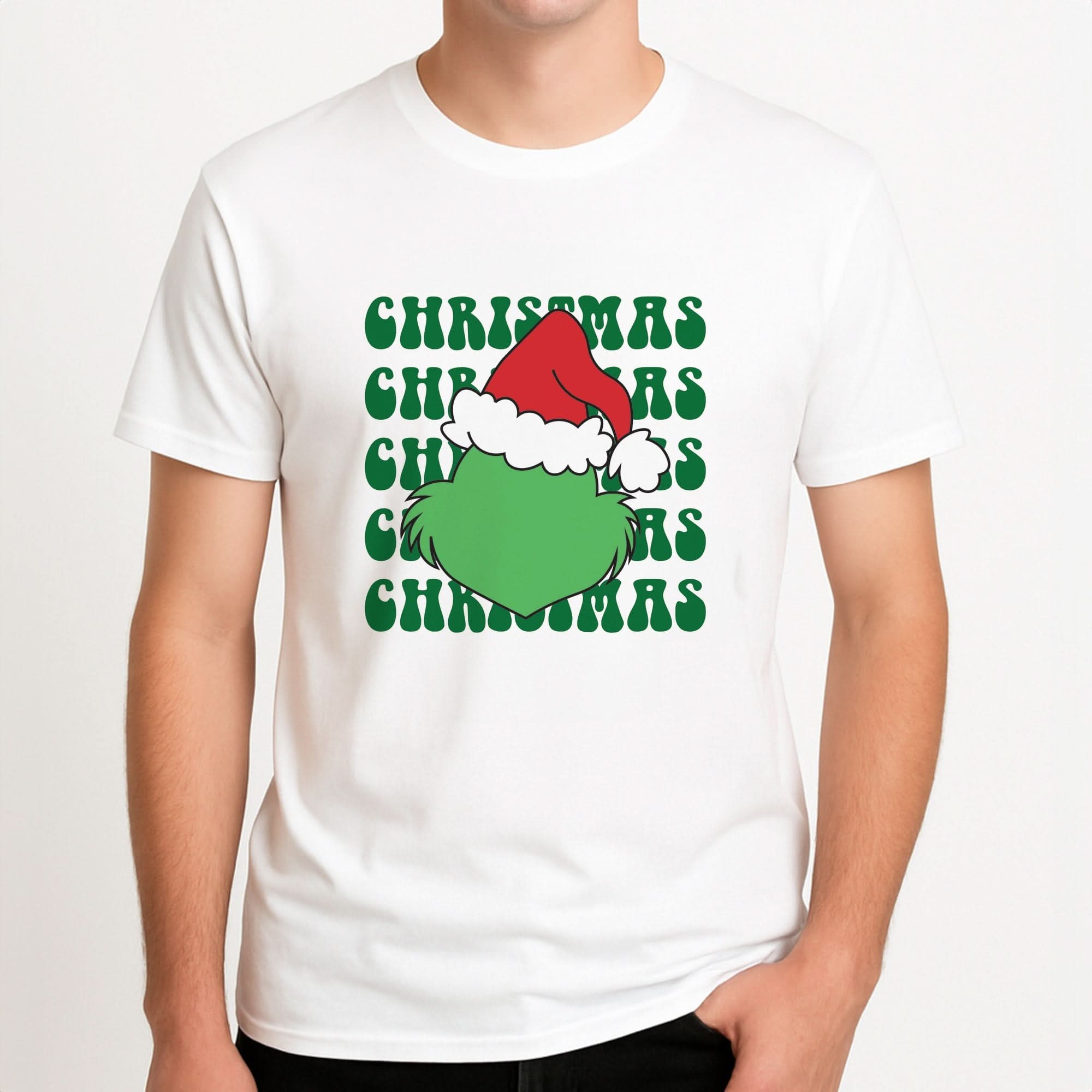 Green Creature Christmas Mens T-Shirt