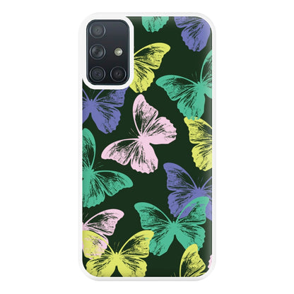 Colourful Butterfly Stamps Pattern Galaxy A71 Case