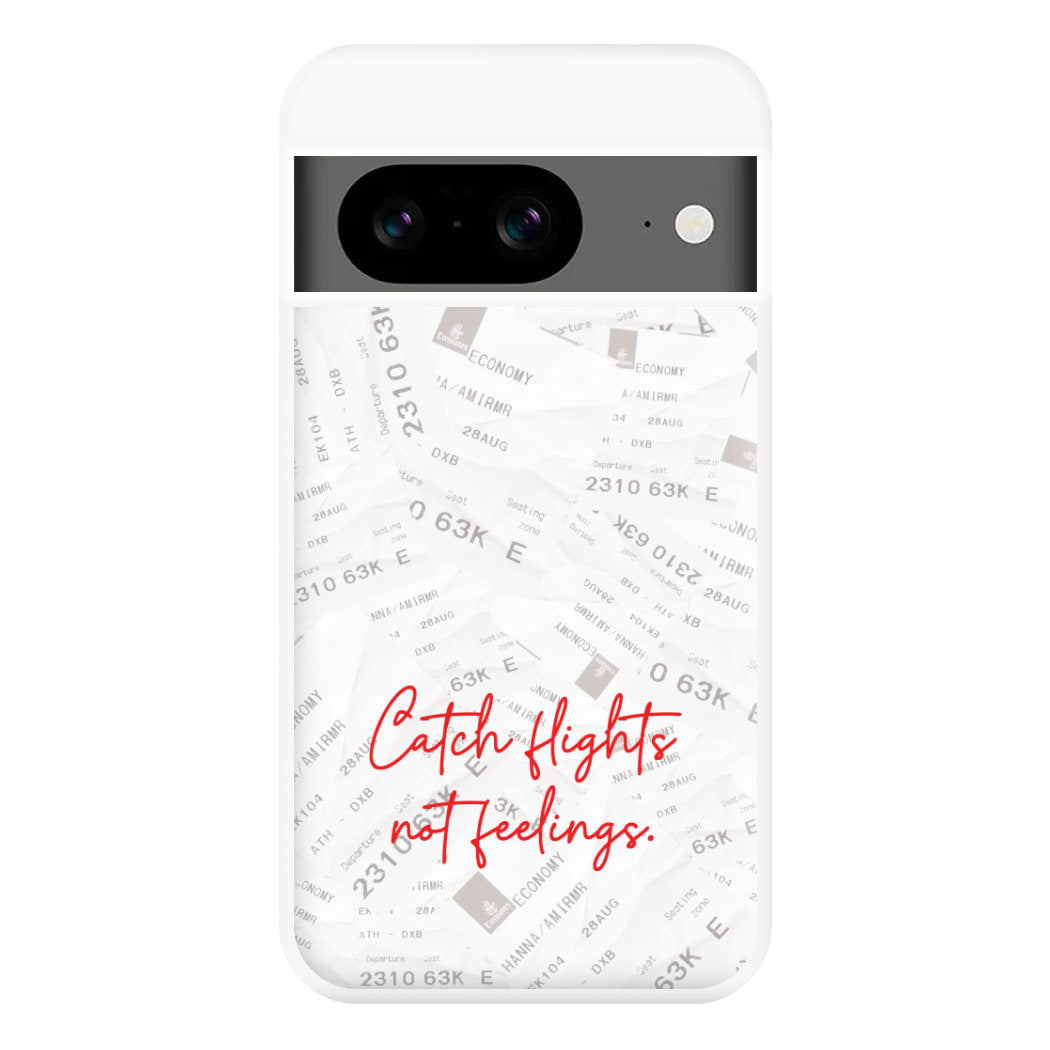 Catch Flights Not Feelings Collage Google Pixel 8a Case