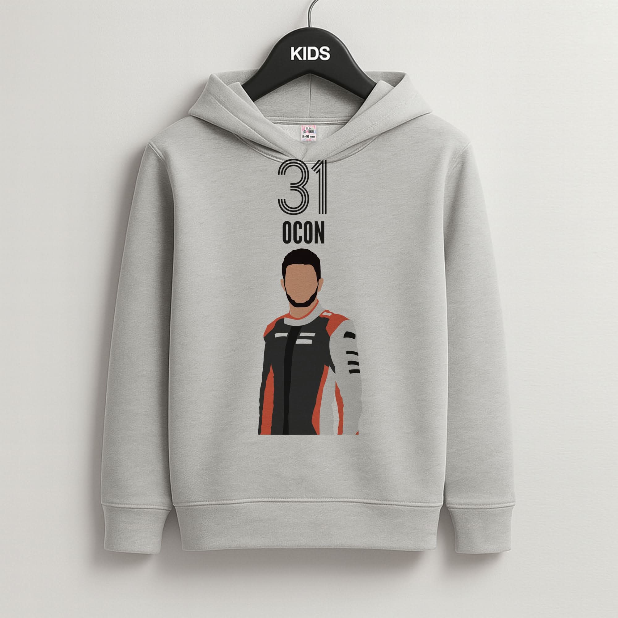 Ocon 2026 Grey Kids Hoodie