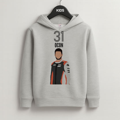 Ocon 2026 Grey Kids Hoodie