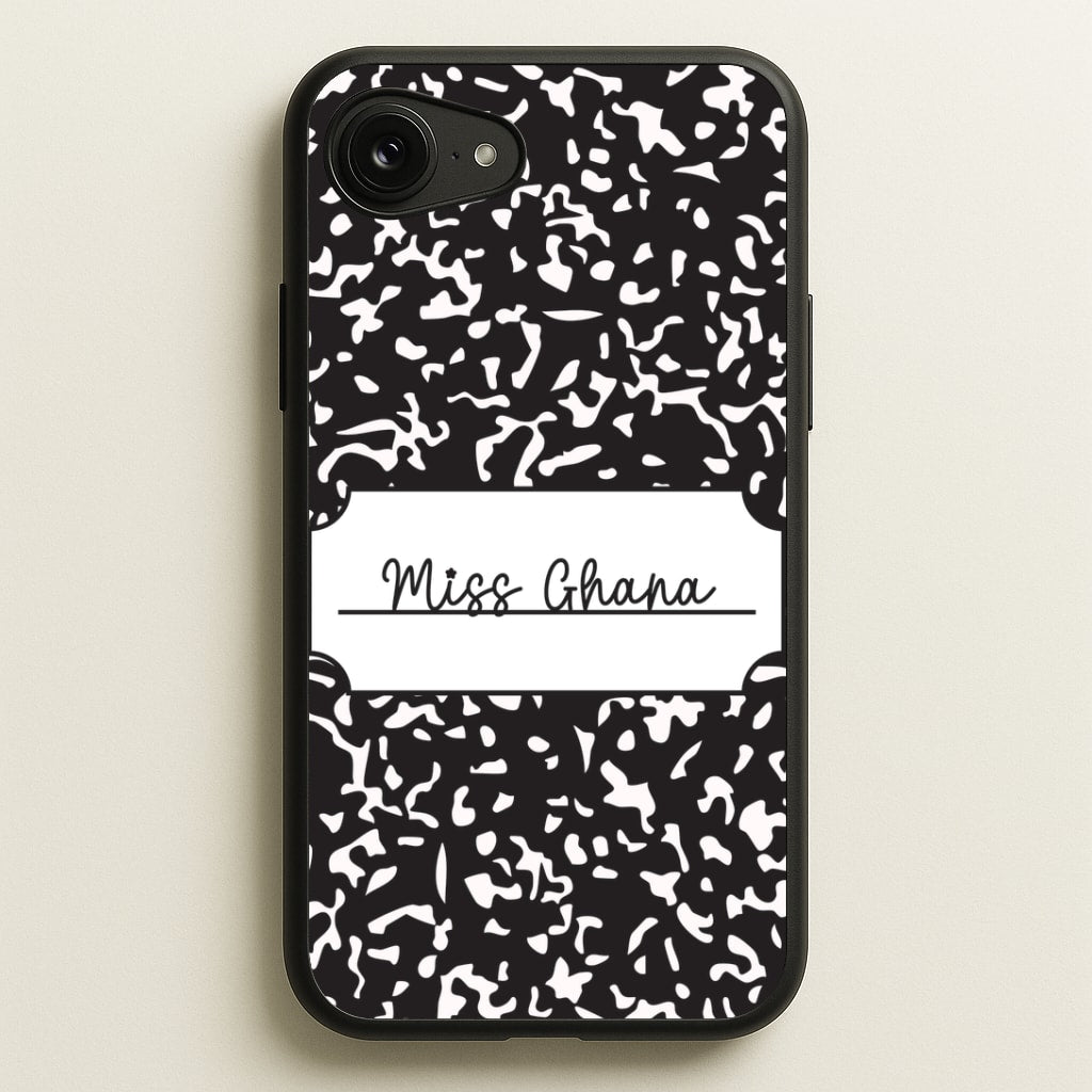 Personalised School Notebook iPhone 16e Case