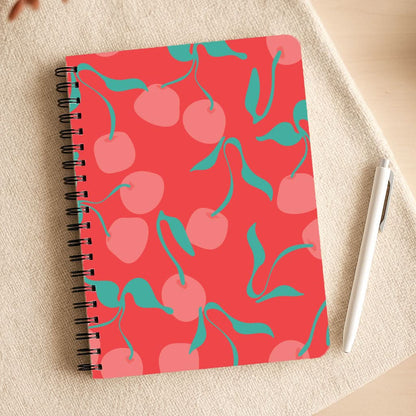 Red Abstract Cherries Pattern Notepad