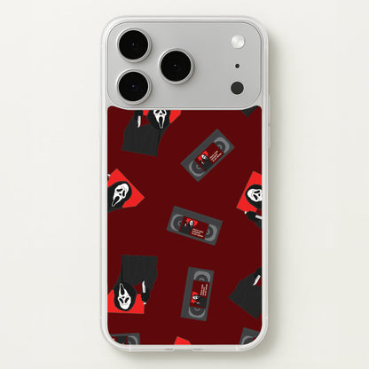 VHS & Ghostface Pattern iPhone 17 Pro Case