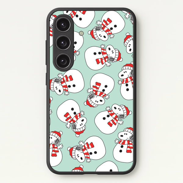Cartoon Beagle Snowman Pattern Galaxy S24 Plus Case