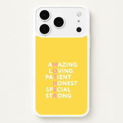 Mother Anagram iPhone 17 Pro Max Case