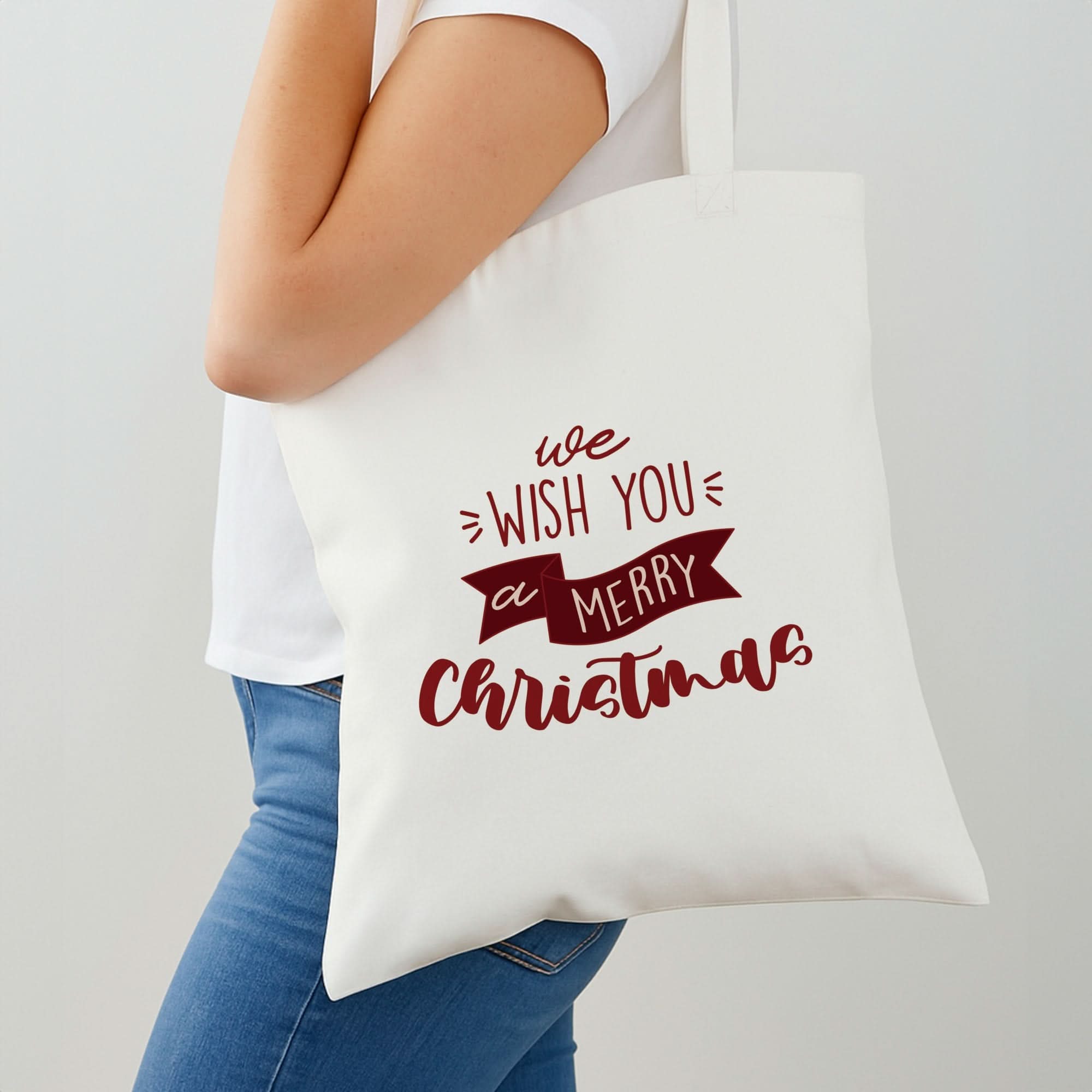 We Wish You A Merry Christmas Quote Shoulder Bag