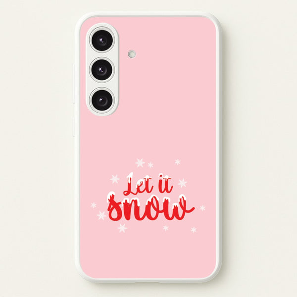 Let It Snow Snowflakes Galaxy S24FE Case