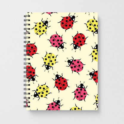  Ladybugs With Flower Spots Pattern Notebook