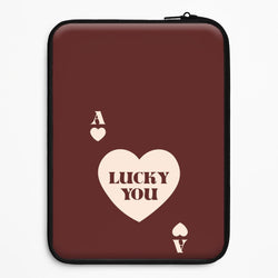 Ace Of Hearts Lucky You Universal Laptop Sleeve