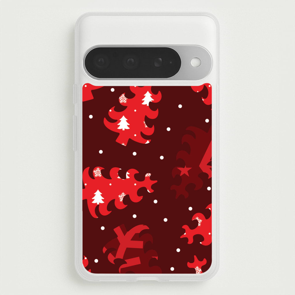 Wrapping Paper Christmas Tree Pattern Google Pixel 10 Pro XL Case