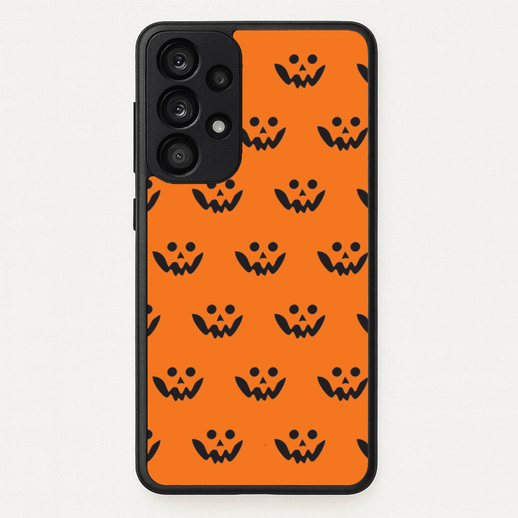 Carved Pumpkin Face Pattern Galaxy A53 Case