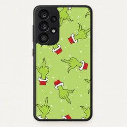 Green Middle Finger Christmas Pattern Galaxy A33 Case
