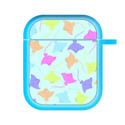 Multi Coloured Sting Ray Pattern - Sealife AirPods Case