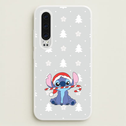 Cute Blue Alien Candycane Huawei P30 Case