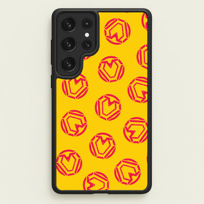 Metal Heart Pattern Galaxy S22 Ultra Case