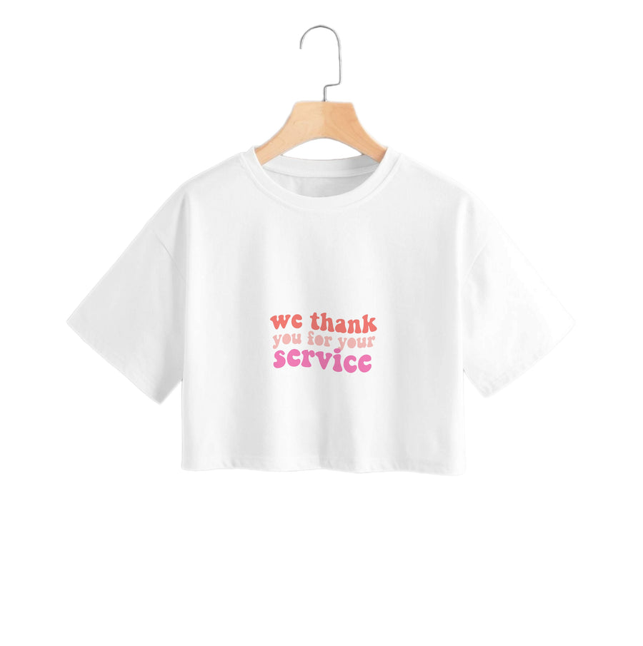 We Thank You For Your Service - Heartstopper Crop Top