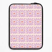 Square Abstract Flowers Mauve Laptop Sleeve 1