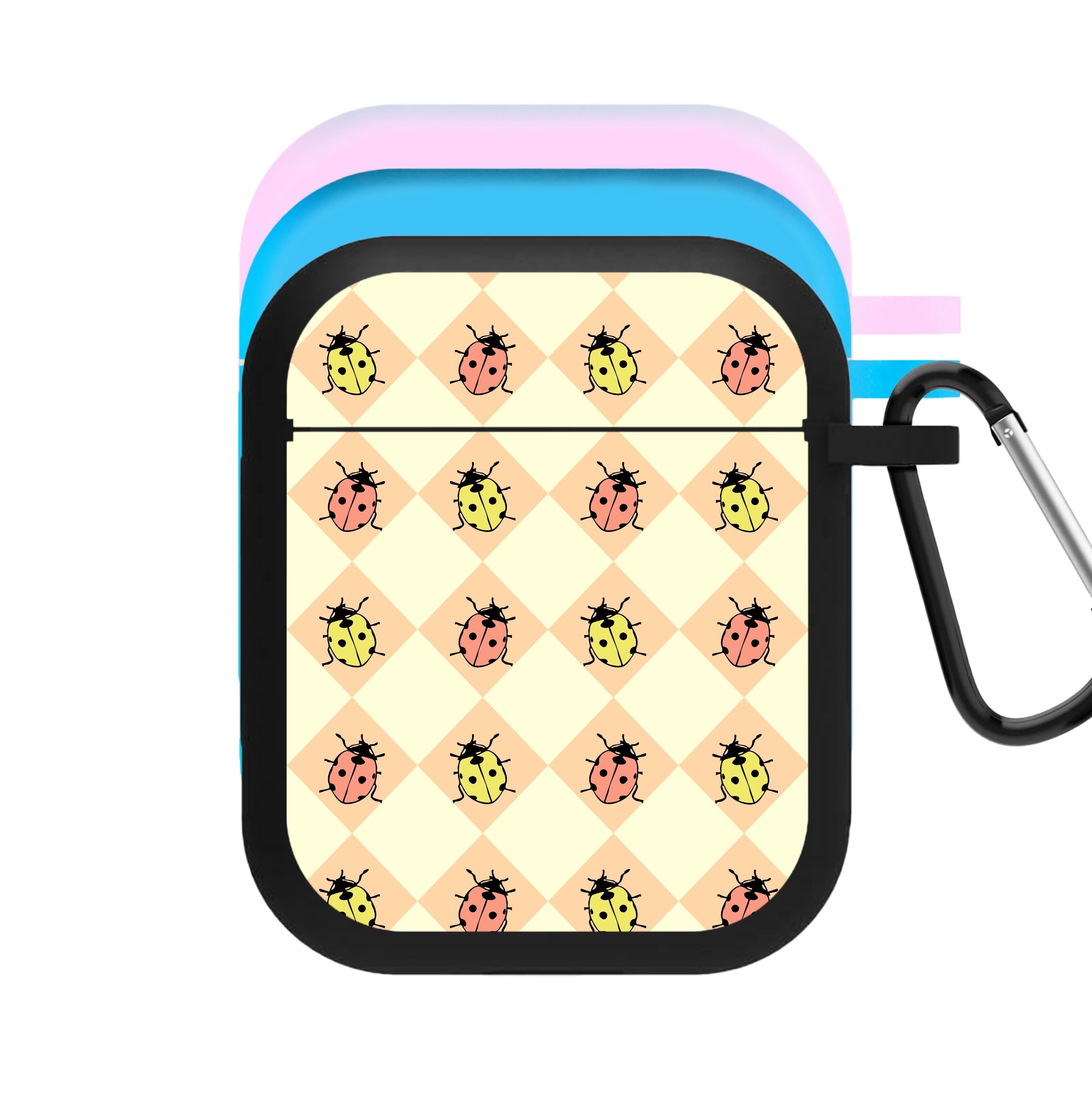 Argyle Ladybugs Pattern AirPods Case