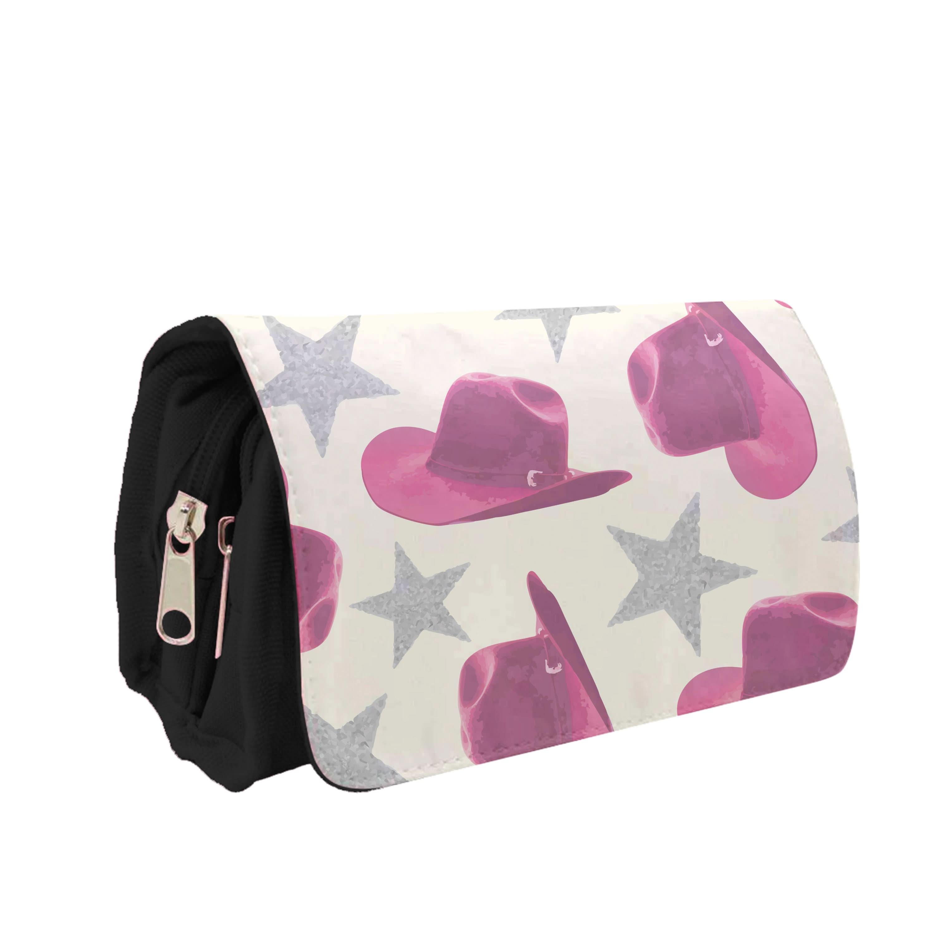 Pink Cowboy Hats And Stars Pattern Pencil Case
