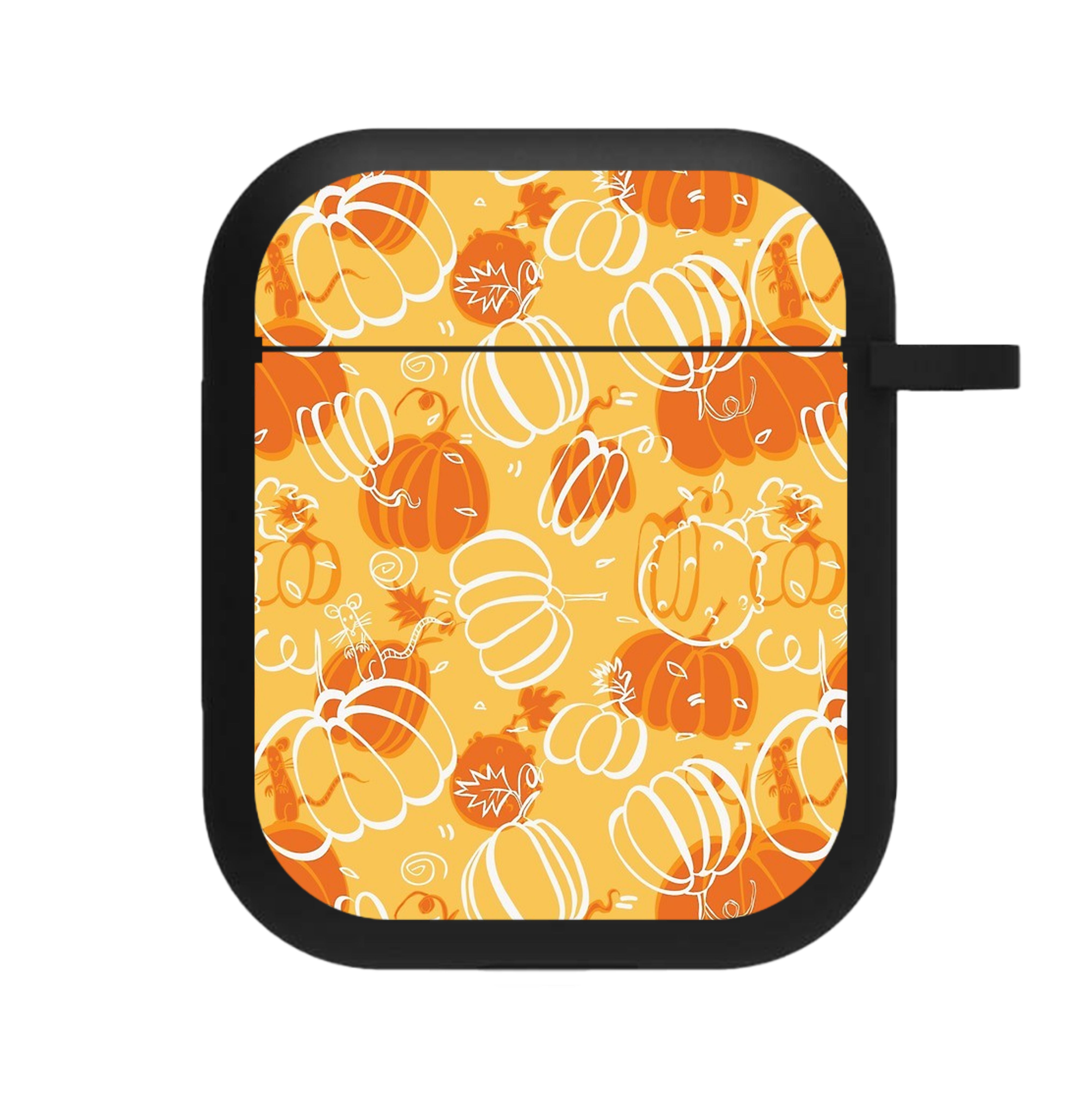 Drawn Pumpkin Pattern AirPods Case