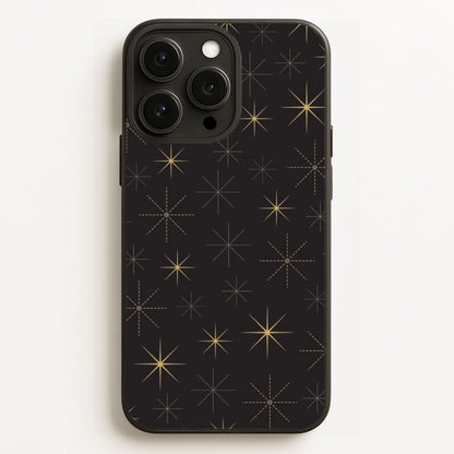 Christmas Gold Stars Pattern Phone Case for Apple iPhone, Samsung Galaxy, Huawei and Google Pixel
