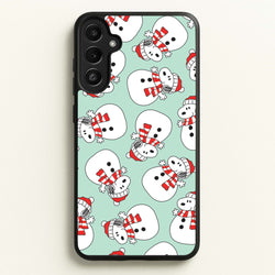 Cartoon Beagle Snowman Pattern Galaxy A36 Case