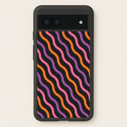 Wavy Abstract Halloween Pattern Google Pixel 7a Case