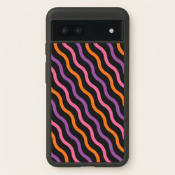 Wavy Abstract Halloween Pattern Google Pixel 6a Case