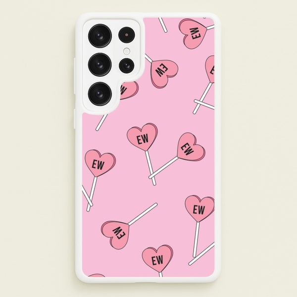 Ew Love Heart Lolipops Pattern Galaxy S22 Ultra Case