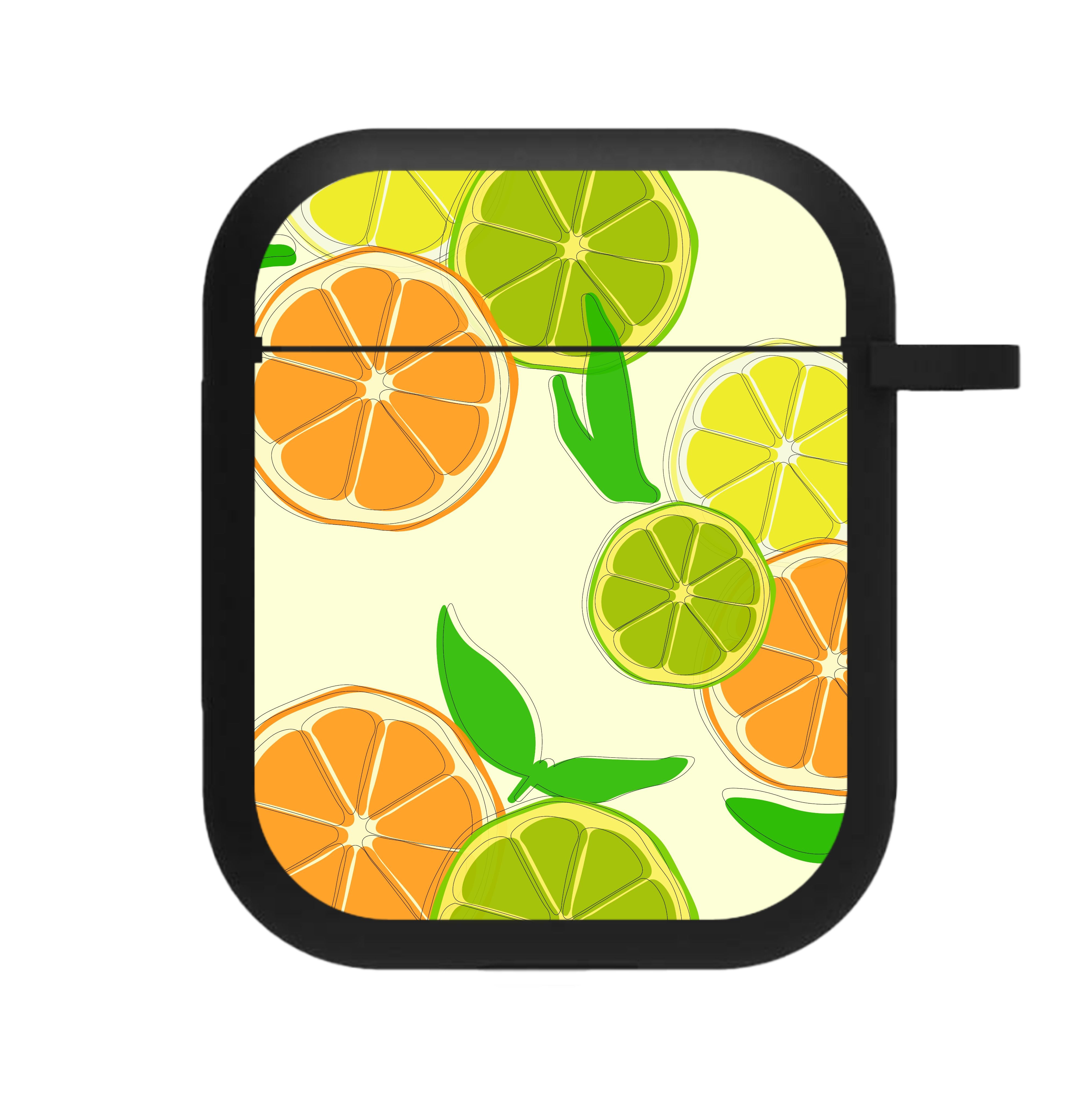 Oranges, Leomns And Limes - Fruit Patterns AirPods Case