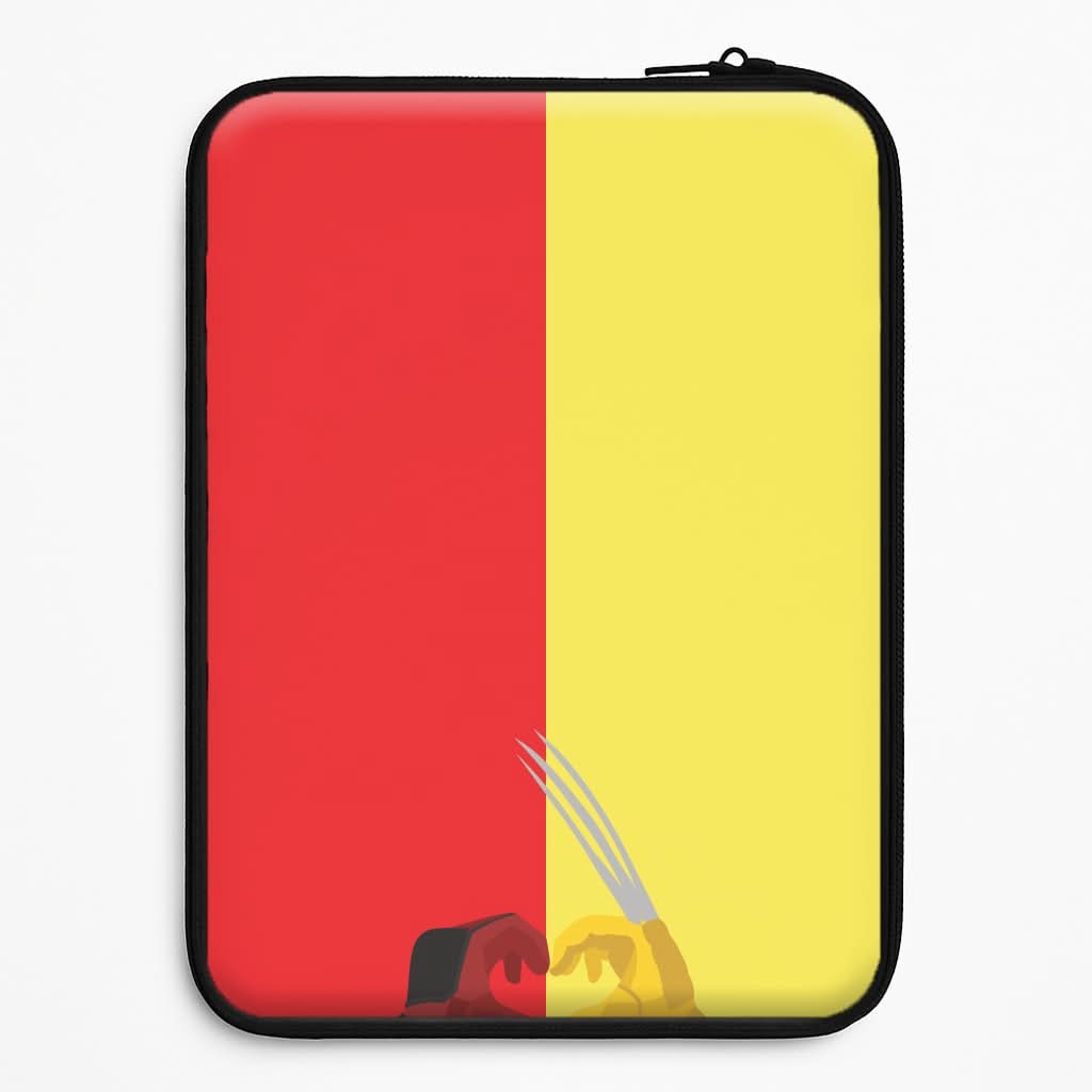 Red And Yellow Heroes Love Heart Universal Laptop Sleeve