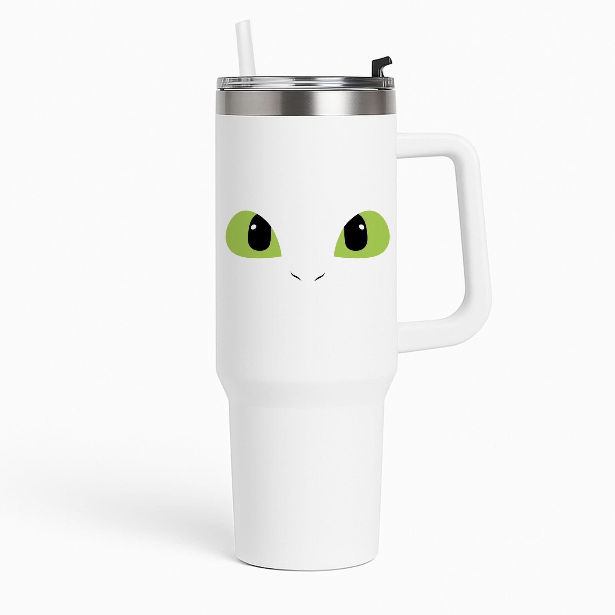 Black Fury Dragon Face Tumbler